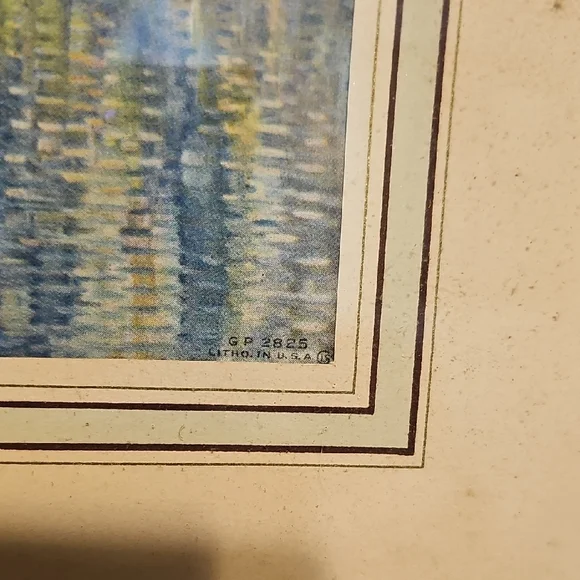 VTG Framed Mountain Landscape - The Fjord at Balestrand. - Picture 4 of 10